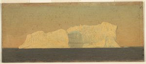 Rysunek, pływająca góra lodowa, Labrador, czerwiec lub lipiec 1859 r. autorstwa Frederic Edwin Church