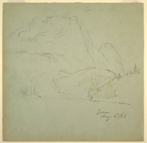 Rysunek z jednego z jezior Gosau, Salzkammergut, 6 sierpnia 1868 r. autorstwa Frederic Edwin Church