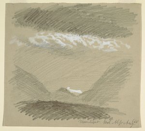 Rysunek z Alp Berneńskich, Bel Alp, sierpień 1868 r. autorstwa Frederic Edwin Church