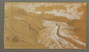 Rysunek, Glacier, 21 sierpnia 1868 r. autorstwa Frederic Edwin Church