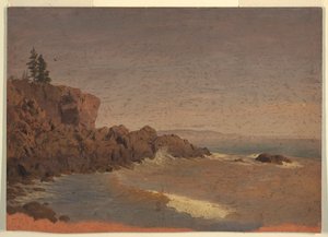 Rysunek, wyspa Grand Manan, Kanada, ok. 1850 r. autorstwa Frederic Edwin Church