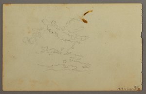 Rysunek, Hill Range, prawdopodobnie 1844 r. autorstwa Frederic Edwin Church