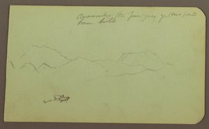 Rysunek, Wzgórza, Bydło; Verso: Krajobraz, 1883 r. autorstwa Frederic Edwin Church