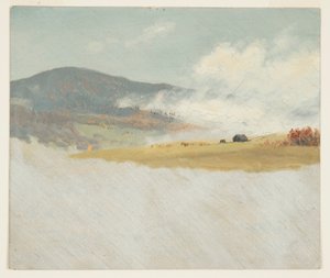 Rysunek, Pagórkowate krajobrazy, 1865-75 autorstwa Frederic Edwin Church