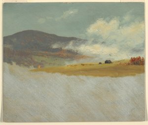 Rysunek, pagórkowate krajobrazy, 1865-75 autorstwa Frederic Edwin Church