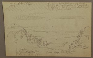 Rysunek, dolina Hudson, 1863 r. autorstwa Frederic Edwin Church