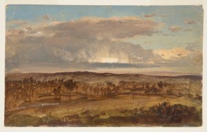 Rysunek, dolina Hudson, kwiecień 1867 r. autorstwa Frederic Edwin Church