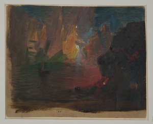 Rysunek, Fantazja na temat góry lodowej, około 1859 r. autorstwa Frederic Edwin Church