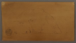 Rysunek, góra lodowa, Labrador, Nowa Fundlandia lub Nowa Szkocja, 1859 r. autorstwa Frederic Edwin Church