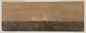 Rysunek, Góry lodowe, czerwiec lub lipiec 1859 r. autorstwa Frederic Edwin Church