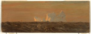 Rysunek, Góry lodowe, czerwiec lub lipiec 1859 r. autorstwa Frederic Edwin Church
