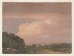 Rysunek, krajobraz (prawdopodobnie dolina Hudson), 1860-70 autorstwa Frederic Edwin Church