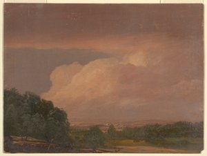 Rysunek, krajobraz (prawdopodobnie dolina Hudson), 1860-70 autorstwa Frederic Edwin Church