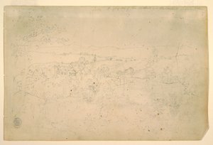 Rysunek, Pejzaż, lipiec 1844 autorstwa Frederic Edwin Church
