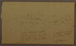 Rysunek, krajobraz, lipiec 1865 r. autorstwa Frederic Edwin Church