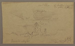 Rysunek, Krajobraz; Verso: Niebo, sierpień 1865 r. autorstwa Frederic Edwin Church