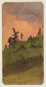Rysunek, Pejzaż z lasem, czerwiec 1870 r. autorstwa Frederic Edwin Church