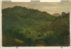 Rysunek, Pejzaż z Jamajki, Indie Zachodnie, 1865 r. autorstwa Frederic Edwin Church