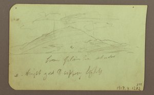 Rysunek, Krajobraz z chmurami; Verso: Góra, 1883 r. autorstwa Frederic Edwin Church