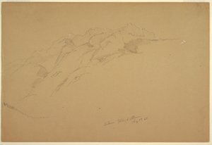 Rysunek, Krajobrazy między Golling i Abtenau, 5 sierpnia 1868 r. autorstwa Frederic Edwin Church