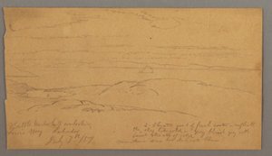 Rysunek, Louis Bay, Labrador, 7 lipca 1859 r. autorstwa Frederic Edwin Church
