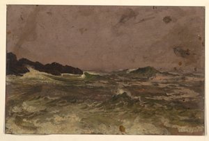 Rysunek, wybrzeże Maine, 1845-50 autorstwa Frederic Edwin Church