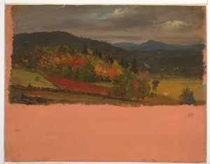 Rysunek, widok z Maine lub Stockbridge, Mass, wrzesień 1848 r. autorstwa Frederic Edwin Church