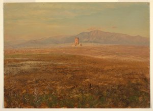 Rysunek, meksykański krajobraz, kwiecień 1869 r. autorstwa Frederic Edwin Church