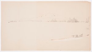 Rysunek, jezioro Millinocket, Maine, wrzesień 1878 r. autorstwa Frederic Edwin Church
