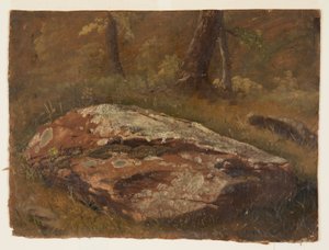 Rysunek, Mossy Rock, sierpień 1845 r. autorstwa Frederic Edwin Church