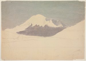 Rysunek, góra Chimborazo, Ekwador, lipiec 1857 r. autorstwa Frederic Edwin Church