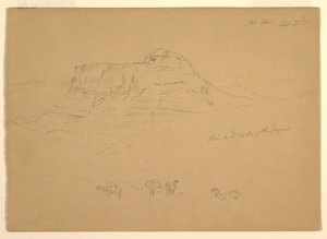 Rysunek, Mount Hor, 23 lutego 1868 r. autorstwa Frederic Edwin Church