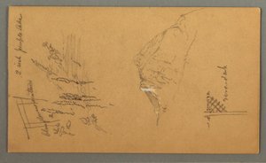 Rysunek, Szczyt górski, roślinność przy basenie, 1868 r. autorstwa Frederic Edwin Church