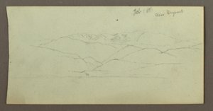 Rysunek, pasmo górskie, luty 1868 r. autorstwa Frederic Edwin Church