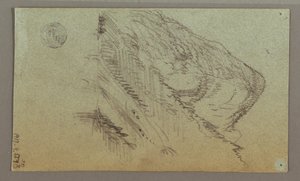 Rysunek, dolina górska, prawdopodobnie 1868 r. autorstwa Frederic Edwin Church