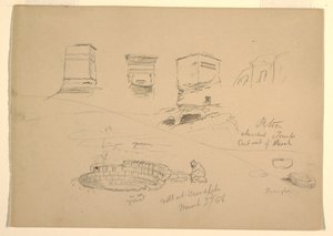 Rysunek, góra, Wady el-Arabah, 26 lutego 1868 r. autorstwa Frederic Edwin Church