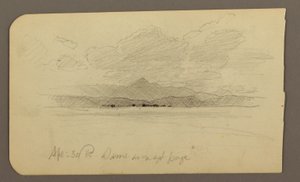 Rysunek, Pejzaż górski, Toluca; Verso: Góra, Toluca, 20 kwietnia 1885 r. autorstwa Frederic Edwin Church