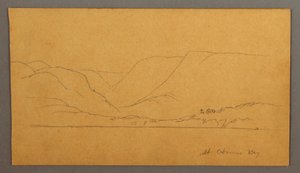 Rysunek, Zatoka górska, prawdopodobnie 1859 r. autorstwa Frederic Edwin Church