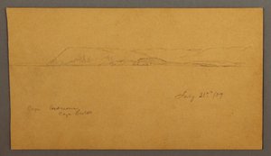 Rysunek, górskie wybrzeże, 21 lipca 1859 r. autorstwa Frederic Edwin Church