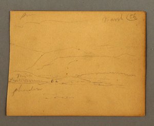 Rysunek, góry, marzec 1856 r. autorstwa Frederic Edwin Church