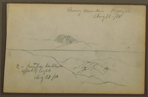 Rysunek, góry, Popayan, Kolumbia, sierpień 1853 r. autorstwa Frederic Edwin Church