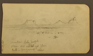 Rysunek, Góry; Verso: Foothills amp; Pasmo górskie, 21 grudnia 1885 r. autorstwa Frederic Edwin Church
