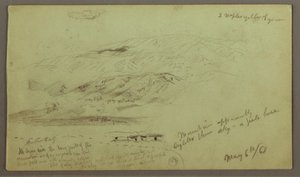 Rysunek, Studium krajobrazu górskiego, 6 maja 1868 r. autorstwa Frederic Edwin Church