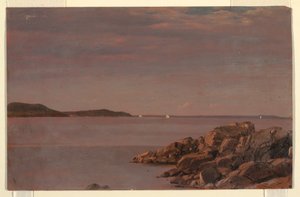 Rysunek, Mt. Desert Island, wybrzeże Maine, 1850 r. autorstwa Frederic Edwin Church