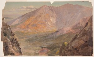 Rysunek, Mt. Katahdin, Great Basin z South Turner Mountain, 1877 r. autorstwa Frederic Edwin Church