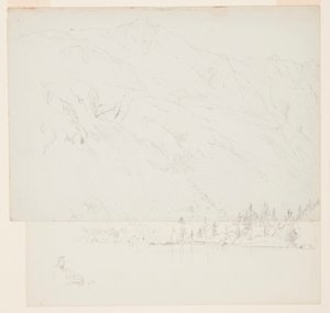 Rysunek, Mt. Katahdin, Maine, 1870-78 r. autorstwa Frederic Edwin Church