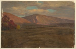 Rysunek przedstawiający górę Katahdin z południowego zachodu (), 1870-80 autorstwa Frederic Edwin Church