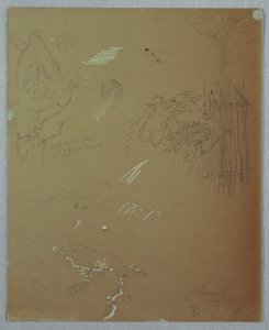 Rysunek, studia przyrodnicze, Góry Błękitne, Jamajka, lipiec 1865 r. autorstwa Frederic Edwin Church