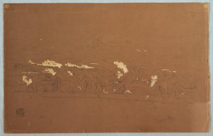 Rysunek, częściowy widok Guarandy, Ekwador, 3 czerwca 1857 r. autorstwa Frederic Edwin Church