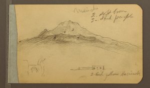 Rysunek, Szczyt Malintzi, 1889 r. autorstwa Frederic Edwin Church